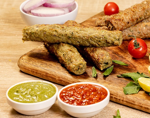 Chicken Seekh Green Pepper Kebab